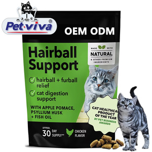 Zalmolie Huid & Vacht Zachte Kauwt Allergie Verlichting Jeukende Huid Gezondheid Katten Supplementen Met Biotine Omega <span class=keywords><strong>3</strong></span> Vitaminen C Multivitamine - Product Image 2