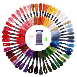 Set creativo completo di aghi per fili da ricamo con forbici a punto croce per il Kit di ricamo artigianale per principianti - Product Image 3