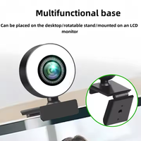 Webcam Full HD USB 1080P HD Streaming avec lumière de remplissage LED Capteur d'image CMOS pour la diffusion en direct et les cours en ligne