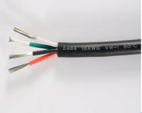 Fil de puissance industriel 2464 Type 26AWG 2-4C en cuivre étamé toronné, isolé en PVC ignifuge et résistant à la chaleur, 300V