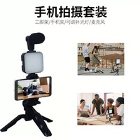 Anneau lumineux pour selfie avec microphone LED pour TikTok, streaming, éclairage photographique de beauté, support de téléphone, trépied