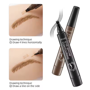 Lápiz de Cejas 3D a Prueba de Agua con Punta de Horquilla, Lápiz de Cejas con Efecto Tatuaje, Lápiz Líquido de Delineado Fino para Maquillaje PMU Natural - Product Image 3