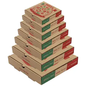 强大的制造商定制印刷披萨盒中国批发披萨纸包装盒