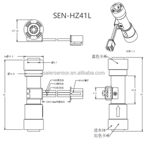 Fabbrica personalizza 1/4 "misuratore di flusso di acqua sensore di flusso di plastica Hall sensori di flusso magnetico acqua per distributore automatico - Product Image 3