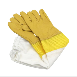 Gants de protection pour apiculteurs en peau de mouton, ventilés, avec poignets élastiques, manches longues de 47 cm, résistants aux perforations, respirants, anti-insectes - Product Image 4