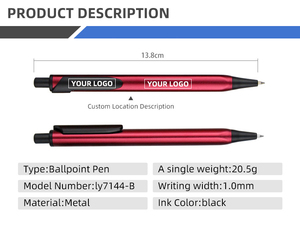 Sang Trọng Tùy Chỉnh Kim Loại & Nhựa Bút Bi Thân Thiện Với Môi Kinh Doanh Văn Phòng Phẩm Với Biểu Tượng Tùy Chỉnh Cho Văn Phòng Mới Lạ Khuyến Mãi - Product Image 2