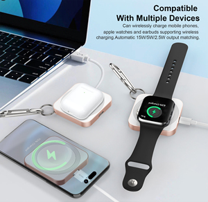 Chargeur sans <span class=keywords><strong>fil</strong></span> magnétique fin 3 en 1 de qualité supérieure, portable, type C 9V/2A pour IWatch, pour <span class=keywords><strong>Iphone</strong></span>, pour les voyages et le bureau à domicile - Product Image 6