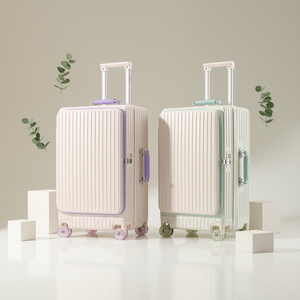<span class=keywords><strong>Valise</strong></span> à roulettes extensible à ouverture frontale 20 pouces, bagage cabine 28 pouces, <span class=keywords><strong>valise</strong></span> de voyage d'affaires avec roues transparentes et serrure TSA - Product Image 1