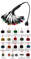 Cable Adaptador de Diagnóstico Multifuncional 19 en 1 Compatible con TVS, Bajaj, JAWA, HERO y ROYAL ENFIELD para Motocicletas
