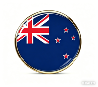 GREPAS GIFTS Épinglette drapeau de Nouvelle-Zélande ronde de 1 pouce, épinglette patriotique mondiale pour chapeau
