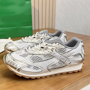 أحذية رياضية شبكية للجنسين للربيع من TBS ، أحذية رياضية كاجوال للأطفال من الفتيان والفتيات والرجال والنساء ، بنطال رياضي فضي وردي ، بنطال رياضي للمشي - Product Image 3