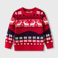 Pull à manches longues pour enfants, imprimé renne, flocon de neige, arbre de Noël, pull unisexe