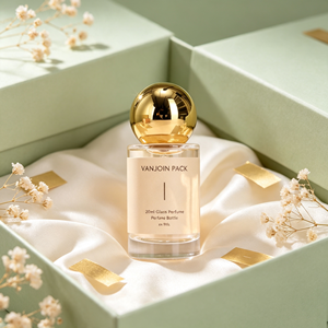 Flacone di Profumo in Vetro da 20ml, Lussuoso Flacone Vuoto <span class=keywords><strong>per</strong></span> Cosmetici, Logo Personalizzato, Tappo Rotondo <span class=keywords><strong>per</strong></span> Confezionamento Fragranze, Bottiglia di Profumo con Etichetta - Product Image 1