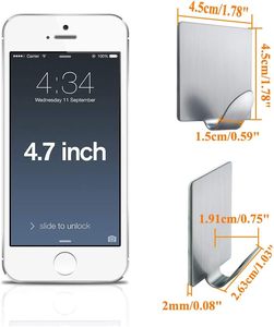 Adhesive <strong>Hooks</strong> Heavy Duty <strong>Stick</strong> on <strong>Hooks</strong> Waterproof Stainless Steel <strong>Hook</strong> for Hanging Coat - Product Image 3