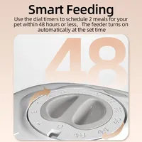 Distributeur automatique de nourriture pour chien à double bol, programmable pour 2 repas, distributeur intelligent de nourriture pour chat, nourrisseur d'animaux pour nourriture humide et sèche, accessoires pour chat