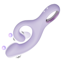 Fabricant OEM ODM Vibromasseur Lapin Double Moteur Stimulateur Clitoridien Vibromasseur Point G Flexible Jouet en Silicone Prix Usine