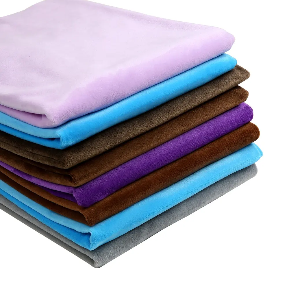 Высококачественная 1,5 мм 101 цветов короткая ворсовая мягкая ПВ плюшевая флисовая ткань из искусственного меха для игрушек и подушек