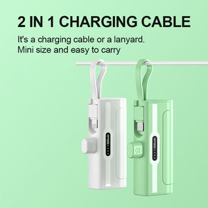 Top Selg 2 en 1 5000mAh Batería Cargador portátil Cápsula pequeña Banco de energía para Iphone - Product Image 4