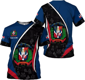 Camiseta con Nombre Personalizado de la Bandera de República <span class=keywords><strong>Dominicana</strong></span> para Hombre, Camiseta Extra Grande, Estilo Harajuku, Manga Corta, Productos de Envío Directo - Product Image 4