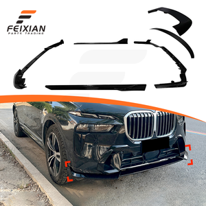 Pour <span class=keywords><strong>BMW</strong></span> <span class=keywords><strong>X7</strong></span> G07 M Sport 2019+ Fibre de carbone Aileron avant aérodynamique Jupes latérales Aileron arrière FEIXIAN - Product Image 1