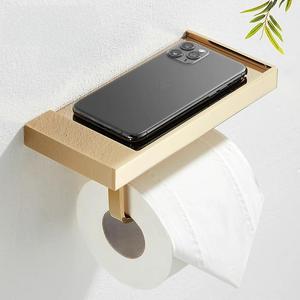 Wall Mount <b>Toilet</b> Paper Holder 20x9cm All Copper Gold Plated Luxury Bathroom Use - Product Image 4
