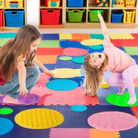Nouveau jeu d'association Disques sensoriels Cercles Tapis sensoriel Stimulation tactile pour un jeu sensoriel apaisant