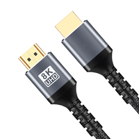 Nouveau câble blindé en PVC plaqué or 8K 60HZ 4K version 2.1 mâle-mâle pour ordinateur, téléviseur, moniteur, écran