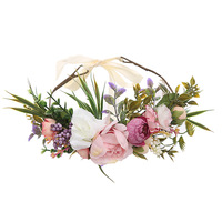 Couronne de fleurs réglable, coiffe florale, couronne florale, Festivals de mariage, accessoires Photo