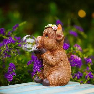 Năng lượng mặt trời bò ánh sáng ban đêm 3D ngoài trời sân mô phỏng nhựa thủ công bong bóng thổi trang trí động vật xuyên biên giới tính năng - Product Image 4