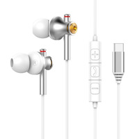 Audífonos Intrauditivos Profesionales con Cable de 3.5mm y Micrófono, Auriculares HiFi Estéreo con Bajos Profundos para Teléfono Inteligente, Laptop y PC