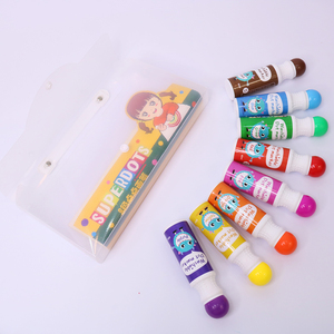 Juego de Marcadores de Puntos Lavables de 8 Colores Portátiles <span class=keywords><strong>con</strong></span> Estuche de Transporte de PP, Punta de 18 mm, Bolígrafos de 60 ml para Niños, Arte en Viajes, Uso en Movimiento y en Casa - Product Image 3