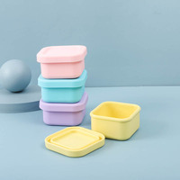 Boîte à lunch portable en silicone scellée pour les employés de bureau en plein air avec micro-ondes Conteneur de stockage d'aliments complémentaires pour bébés avec couvercle
