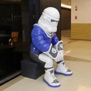 Figura de acción de Robot de Star Wars, escultura de acción de tamaño ife, estatua de superhéroe de película - Product Image 5