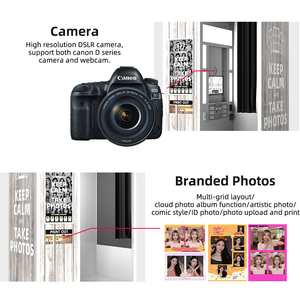 Photo Booth ID hộ chiếu trong Nhà lều photobooth hộp ảnh gian hàng DSLR nhận Photo Booth với máy in cho trung tâm mua sắm - Product Image 6