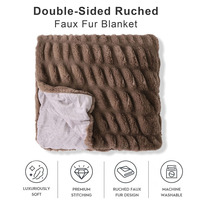 Couverture en fausse fourrure Guoshun, haute capacité de rétention de chaleur, couverture en fausse fourrure lourde