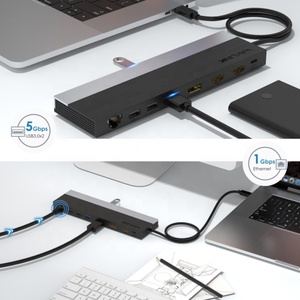 Wavlink <b>USB</b> 3.0 Universal Laptop Docking Station Docking Station WL-UMD08 - Product Image 6