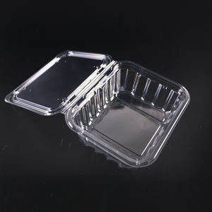 Nueva llegada gran caja de plástico PET biodegradable caja de embalaje desechable blíster concha de <span class=keywords><strong>almeja</strong></span> para frutas vegetales contenedor de alimentos - Product Image 2