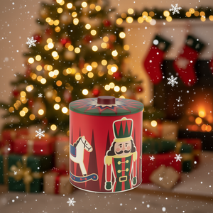 Barattolo per Biscotti Natalizi Excelsa in Metallo Rotondo 16,7x16,7x20 Cm Multicolore Scatola Portaoggetti Decorazione Festiva - Product Image 3