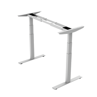 Cadre de bureau réglable en hauteur à double moteur, ergonomique et intelligent, en acier inoxydable, à 3 niveaux, pour bureau moderne