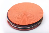 Set de table rond en PP tissé de 38 cm, antidérapant et lavable, adapté aux tables à manger à la maison et pour les mariages