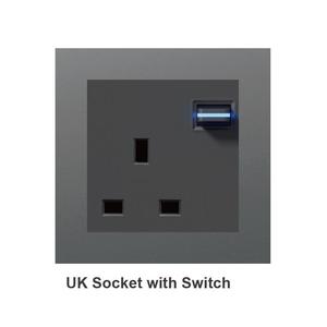Electrical Switched <strong>Socket</strong> 2 Gang <strong>Double</strong> Pole <strong>Power</strong> Switch <strong>Socket</strong> 86mm*146mm EU+USB <strong>Socket</strong> - Product Image 2
