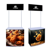 Comptoir promotionnel portable en PVC, table pliable, kiosque très demandé pour salons professionnels, publicité et vitrines d'exposition
