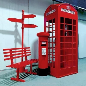 Cabine téléphonique en fer forgé rose, rouge et blanche, faite à la main, pour mariage et décoration de centres commerciaux, <span class=keywords><strong>prix</strong></span> d'usine, bonne <span class=keywords><strong>qualité</strong></span> - Product Image 1