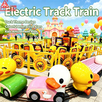 Attraction pour enfants : Jeux de terrain de jeux, train électrique miniature sur rail pour parc d'attractions, à vendre