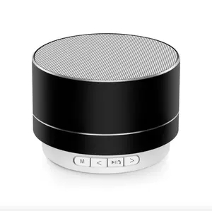 Vente chaude coloré petit rond mini haut-parleur sans fil portable A10 métal fm radio bluetoothes haut-parleur