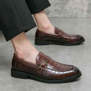 High-end Custom-made Genuine Cowhide Leather Versatile Business Formal Walking Men's <b>Shoes</b> Breathable <b>Waterproof</b> <b>Slip</b>-<b>On</b> Arch - Product Image 2
