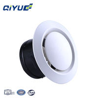 Diffuseur rond en plastique ABS pour système de ventilation centralisé HVAC, raccords de ventilation, grille d'aération ronde en ABS pour l'admission, l'évacuation et la circulation de l'air en pièce