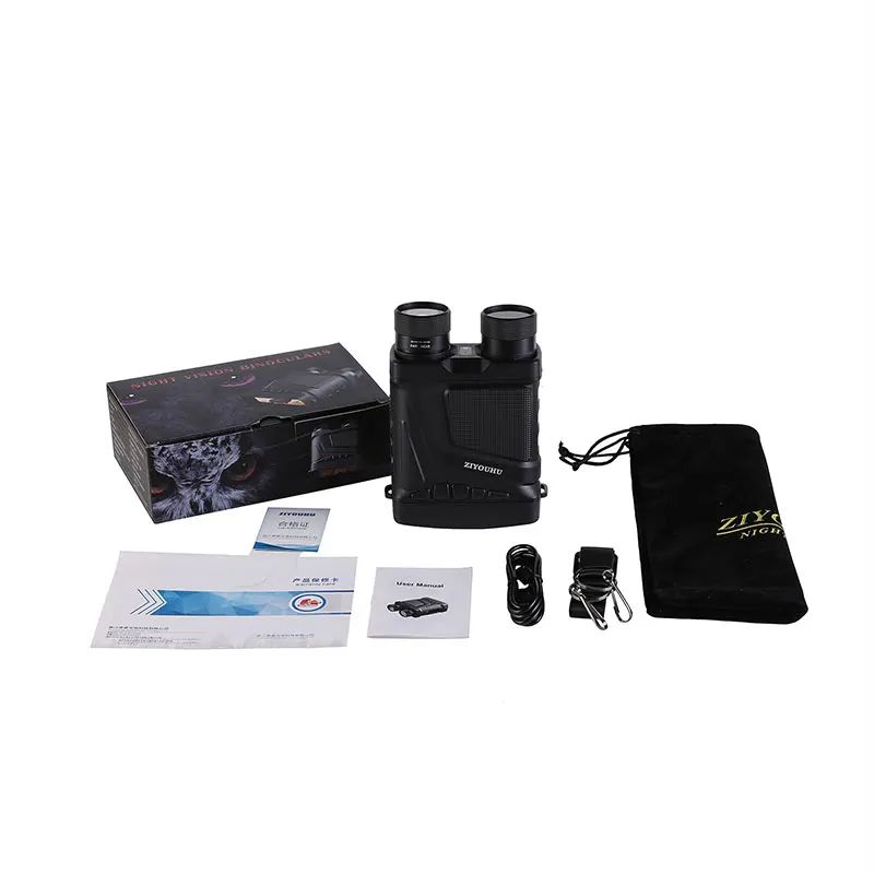 Vision Nocturne Pour Observation Animaux Chasse Jumelles De Vision Nocturne Numérique NV8000 - Infrarouge 3W, Zoom 8x, Écran 3D 4K, Carte 32 Go Incluse Jumelles Infrarouge 850 Nm 7 Niveaux