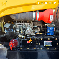 Tracteur agricole 4x4, petit véhicule utilitaire diesel compact avec chargeur et pelle arrière pour l'agriculture à grande échelle