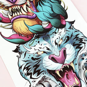 Tatuaggi Temporanei OEM a Braccio Intero, Design Cool per Corpo, Donna e Uomo, Trucco Impermeabile, Stampa Teschio, Tatuaggio Temporaneo Finto - Product Image 6